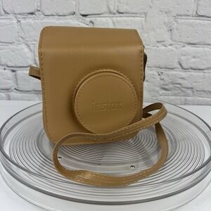 Genuine Fujifilm Instax Mini Groovy Camera Case Light Brown Adjustable Strap